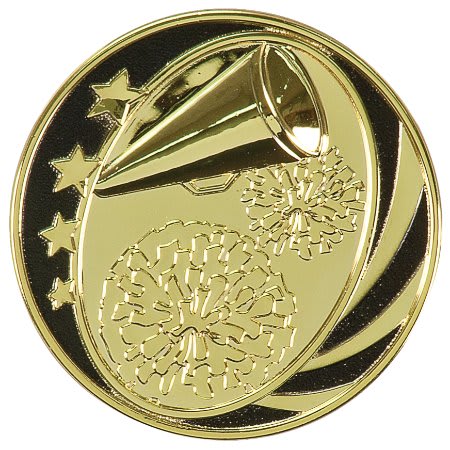 3" Gold/Black Cheer MidNite Star Plaque Mount