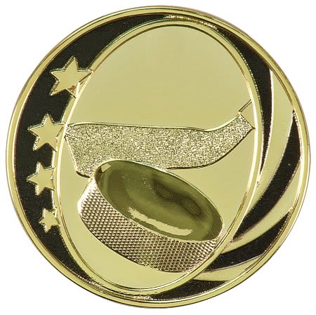 3" Gold/Black Hockey MidNite Star Plaque Mount