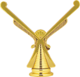 4 1/2" Gold Tile/Metal Holder Figure