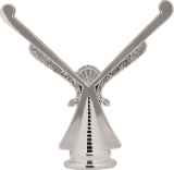 4 1/2" Silver Tile/Metal Holder Figure