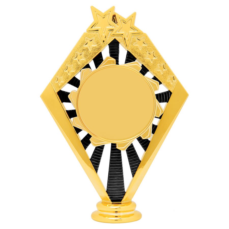 6" Black/Gold Sunrise Figure with 2" Insert Holder