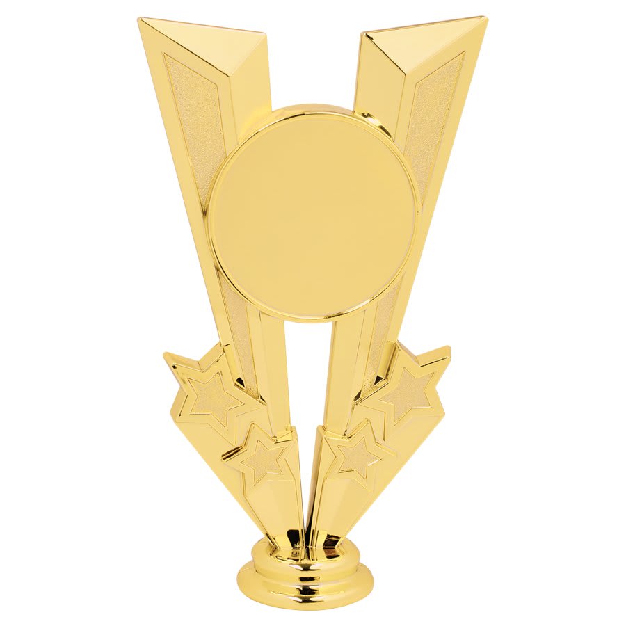 6" Gold "V" Figure with 2" Insert Holder