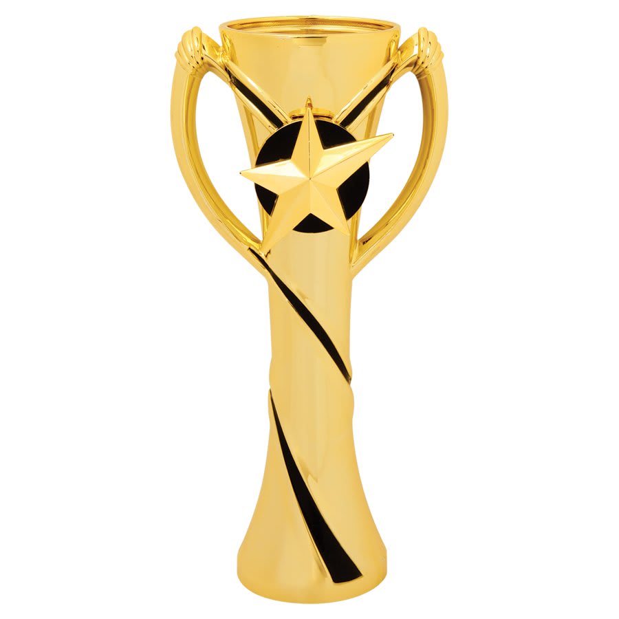 6 1/4" Black/Gold Riser with Star