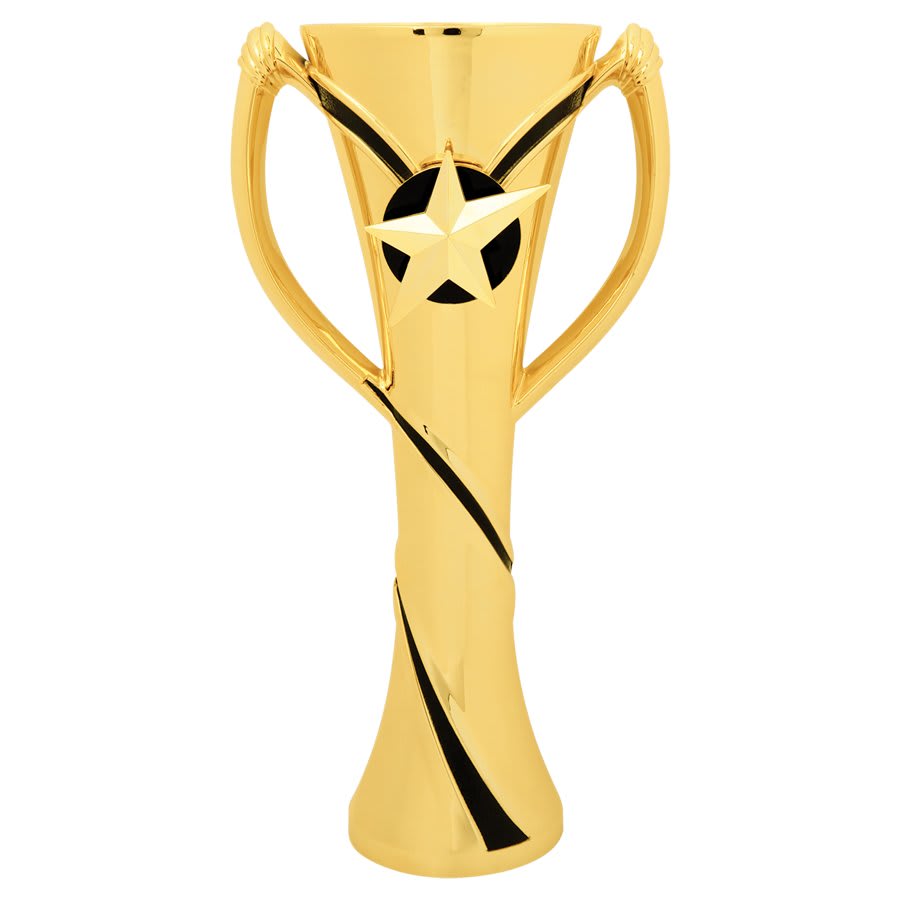 7 3/4" Black/Gold Riser with Star