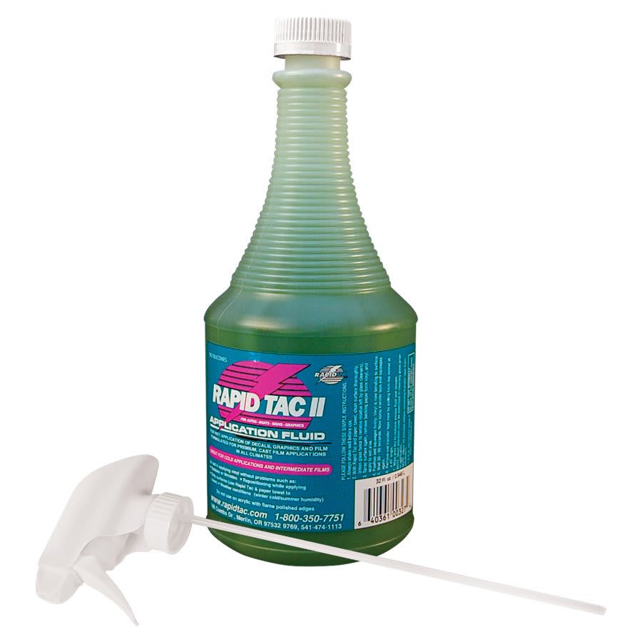 Rapid Tac II Application Fluid with Spray Nozzle, 32 oz.