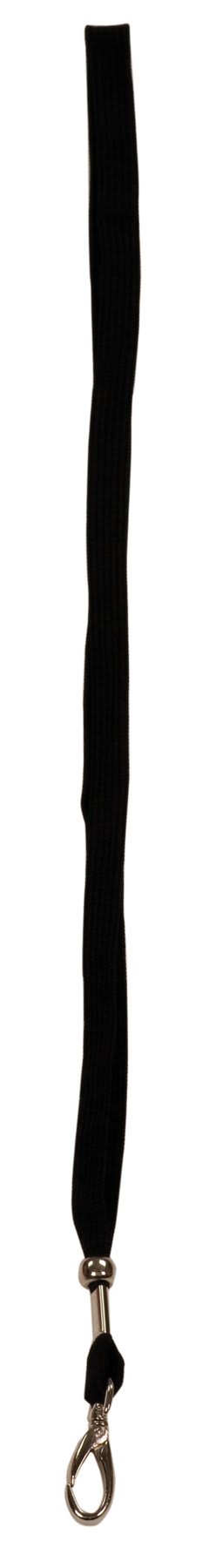 3/8" x 36" Black Lanyard with Hook and Adjustable Ball