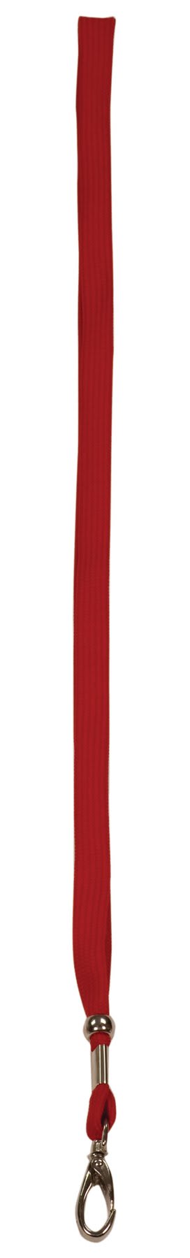 3/8" x 36" Red Lanyard with Hook and Adjustable Ball