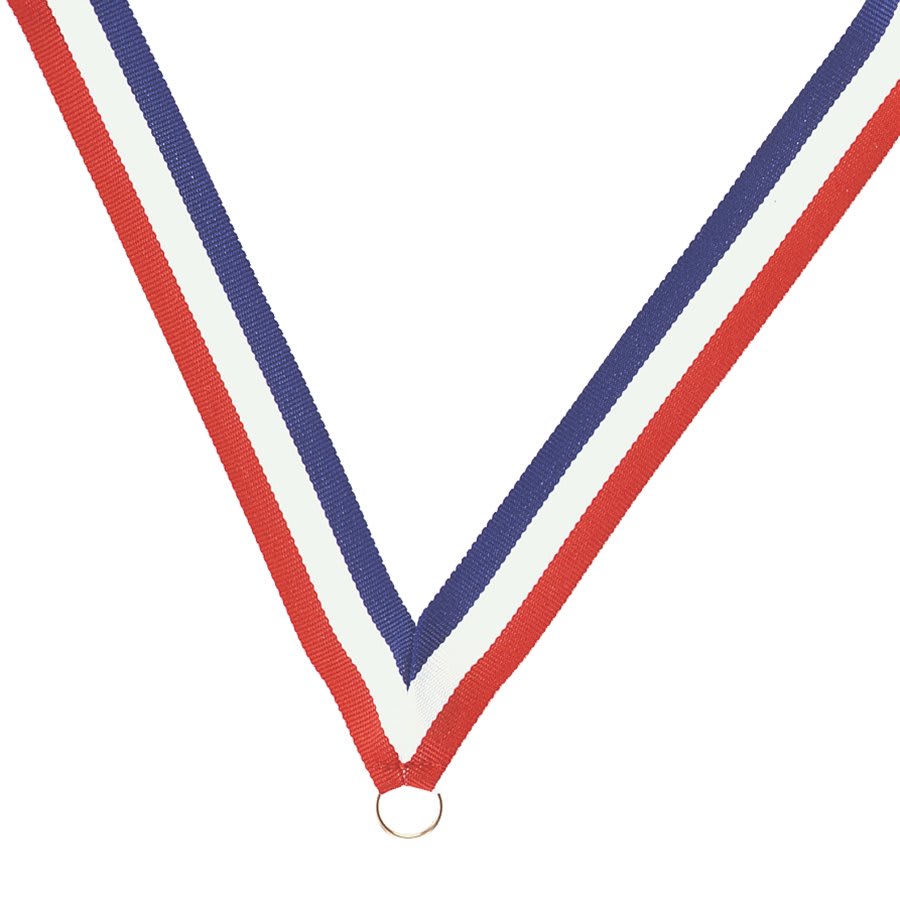 7/8" Red, White, Blue Neck Ribbon without Snap Clip
