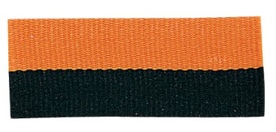 1 1/2" Black/Orange Neck Ribbon without Snap Clip