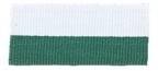 1 1/2" Green/White Neck Ribbon without Snap Clip