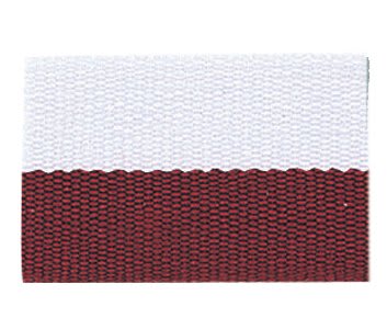 1 1/2" Maroon/White Neck Ribbon without Snap Clip