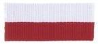 1 1/2" Red/White Neck Ribbon without Snap Clip