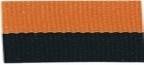 1 1/2" Black/Orange Neck Ribbon with Snap Clip