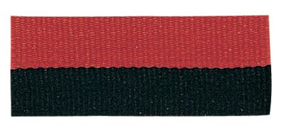 1 1/2" Black/Red Neck Ribbon with Snap Clip