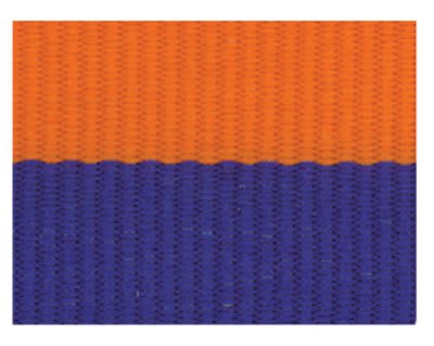 1 1/2" Blue/Orange Neck Ribbon with Snap Clip