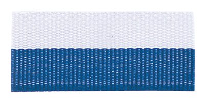 1 1/2" Blue/White Neck Ribbon with Snap Clip