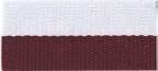 1 1/2" Maroon/White Neck Ribbon with Snap Clip