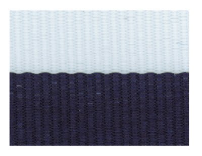 1 1/2" Navy Blue/White Neck Ribbon with Snap Clip
