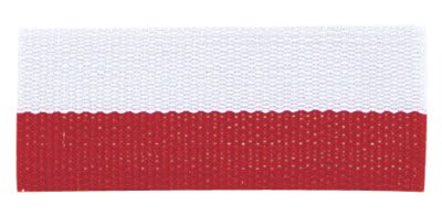 1 1/2" Red/White Neck Ribbon with Snap Clip
