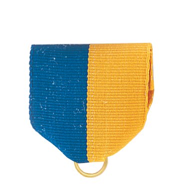 1 3/8" Blue/Gold Pin Ribbon Drape