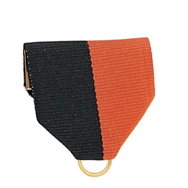1 3/8" Black/Orange Pin Ribbon Drape