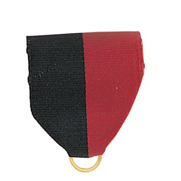 1 3/8" Black/Red Pin Ribbon Drape