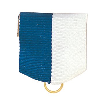 1 3/8" Blue/White Pin Ribbon Drape