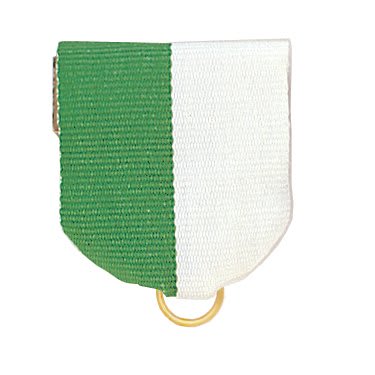 1 3/8" Green/White Pin Ribbon Drape