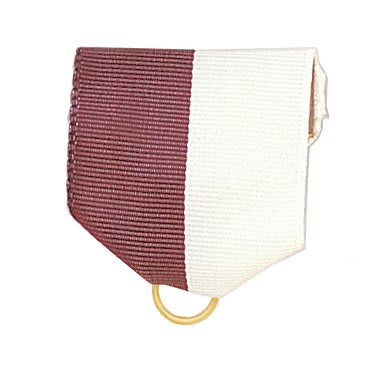 1 3/8" Maroon/White Pin Ribbon Drape