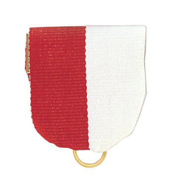 1 3/8" Red/White Pin Ribbon Drape