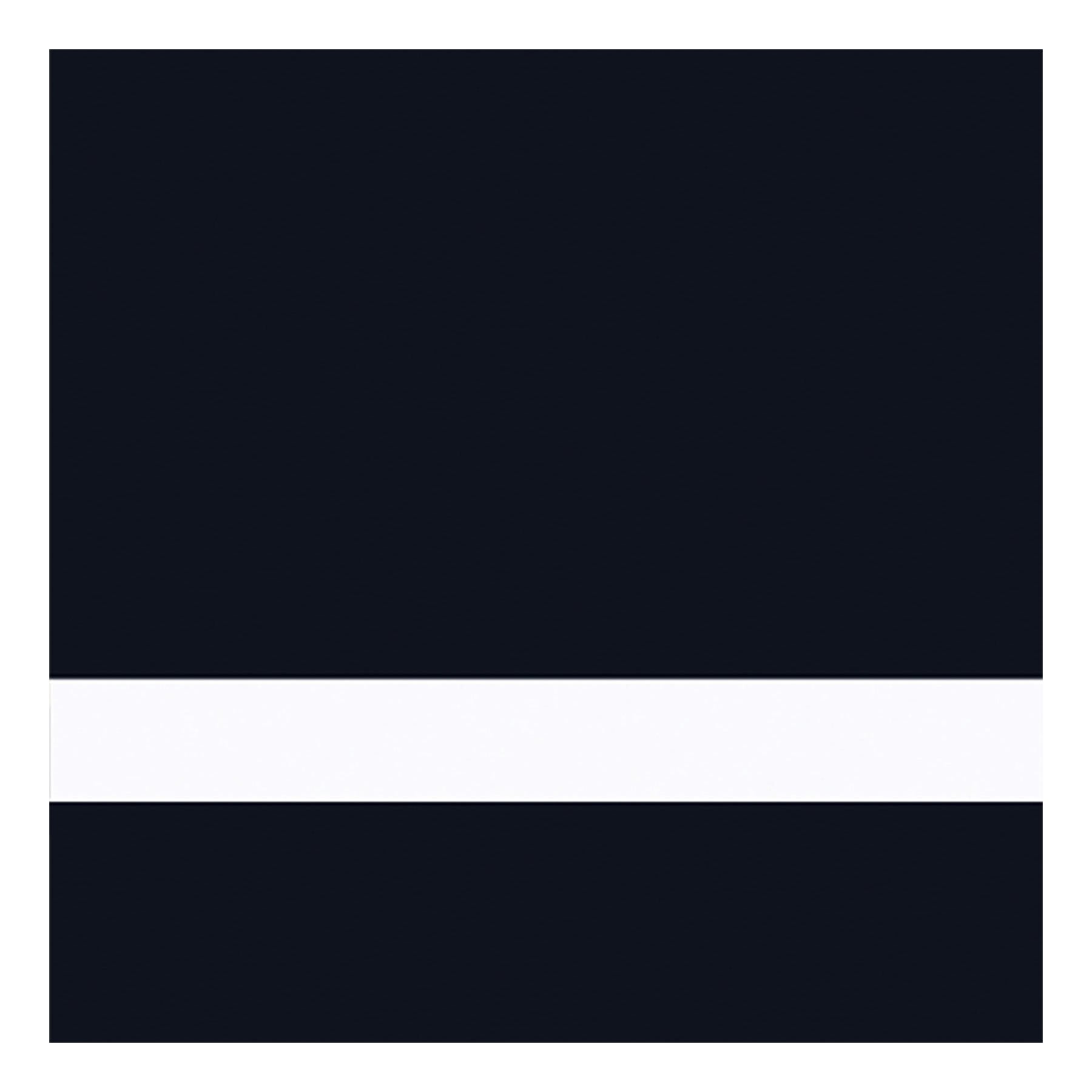 24" x 49" x 1/16" Brushed Satin Black/White Gemini Duets Selects