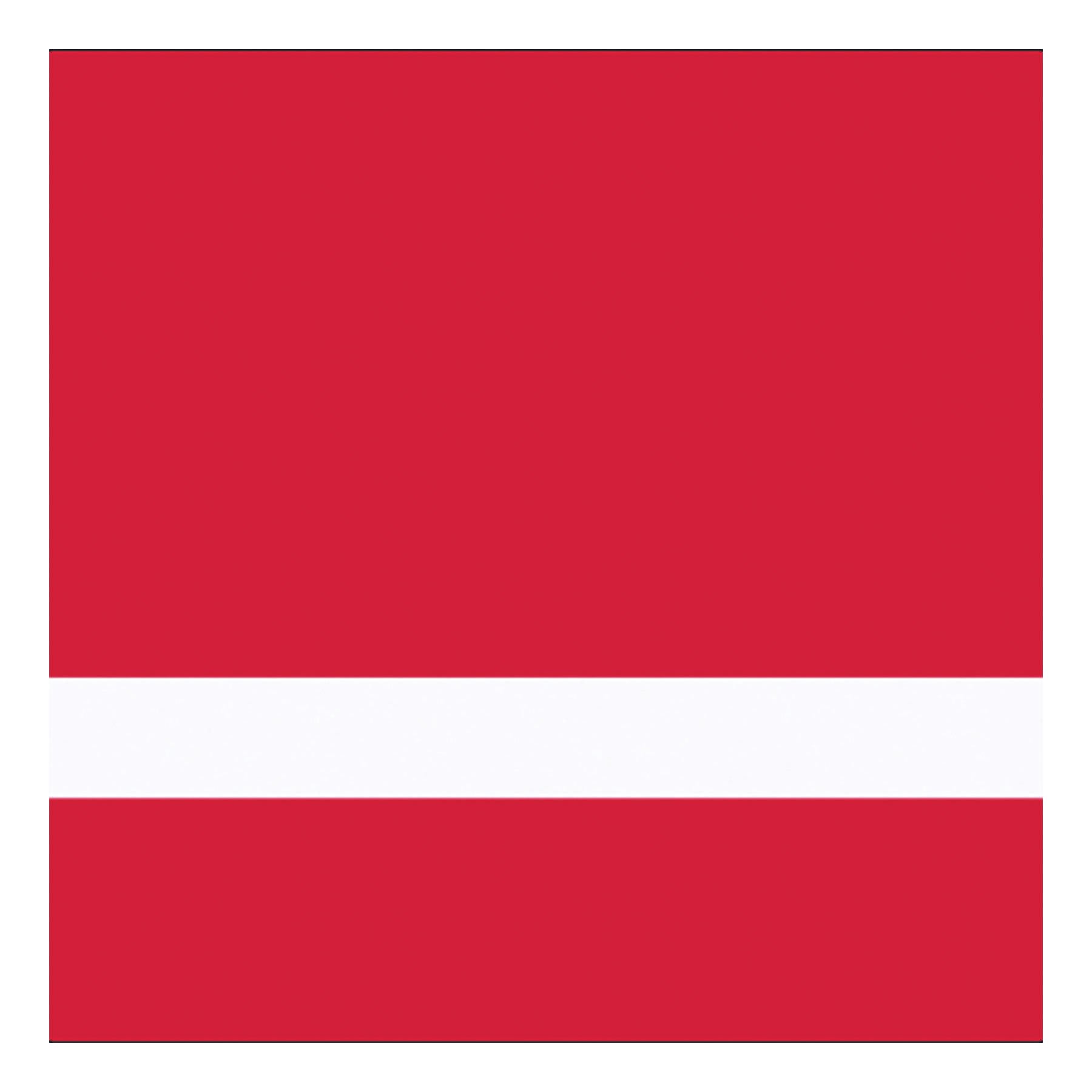 12" x 24" x 1/16" Matte Red/White Gemini Duets Selects