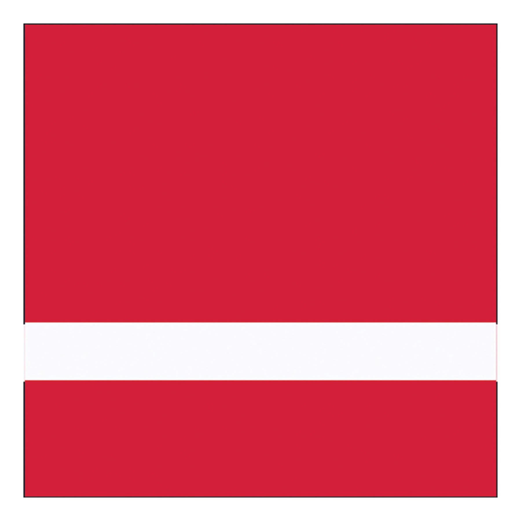 24" x 49" x 1/16" Brushed Satin Red/White Gemini Duets Selects