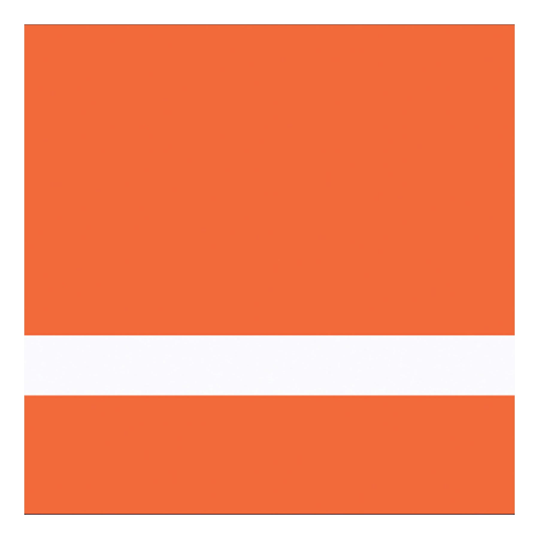 24" x 49" x 1/16" Matte Orange/White Gemini Duets Selects