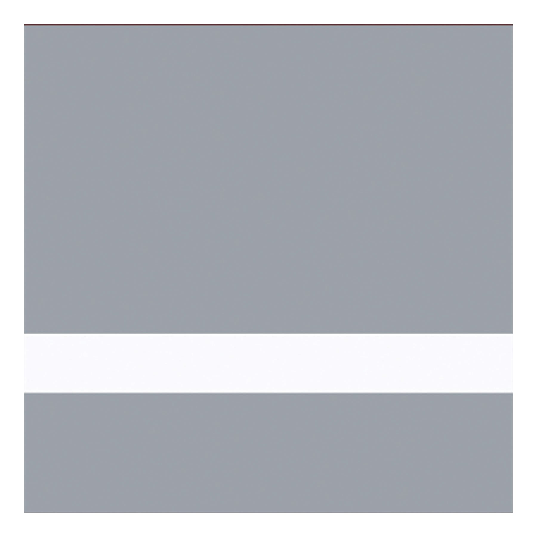 24" x 24" x 1/16" Matte Grey/White Gemini Duets Selects