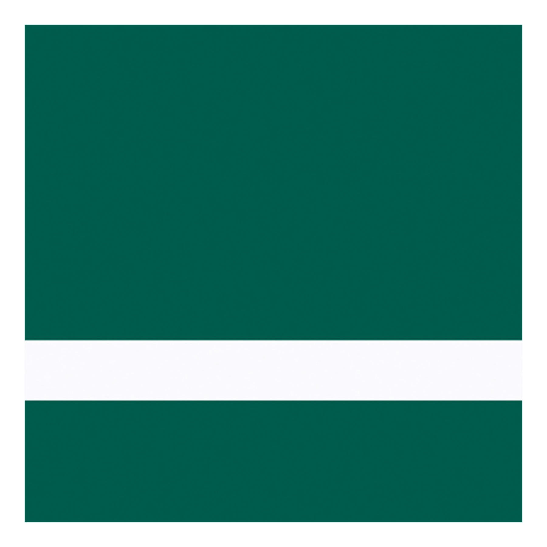 24" x 49" x 1/16" Matte Forrest Green/White Gemini Duets Select