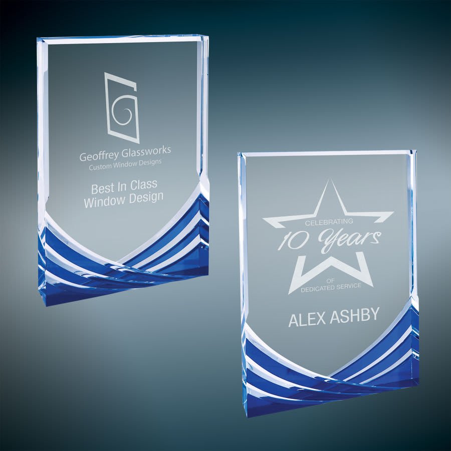 Blue Rectangle Soaring Acrylic Sample Set