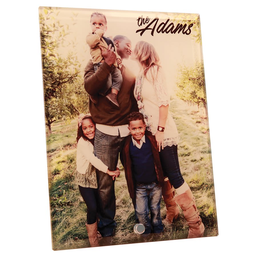 6" x 8" Sublimatable Vertical Glass with 1 Silver Pin