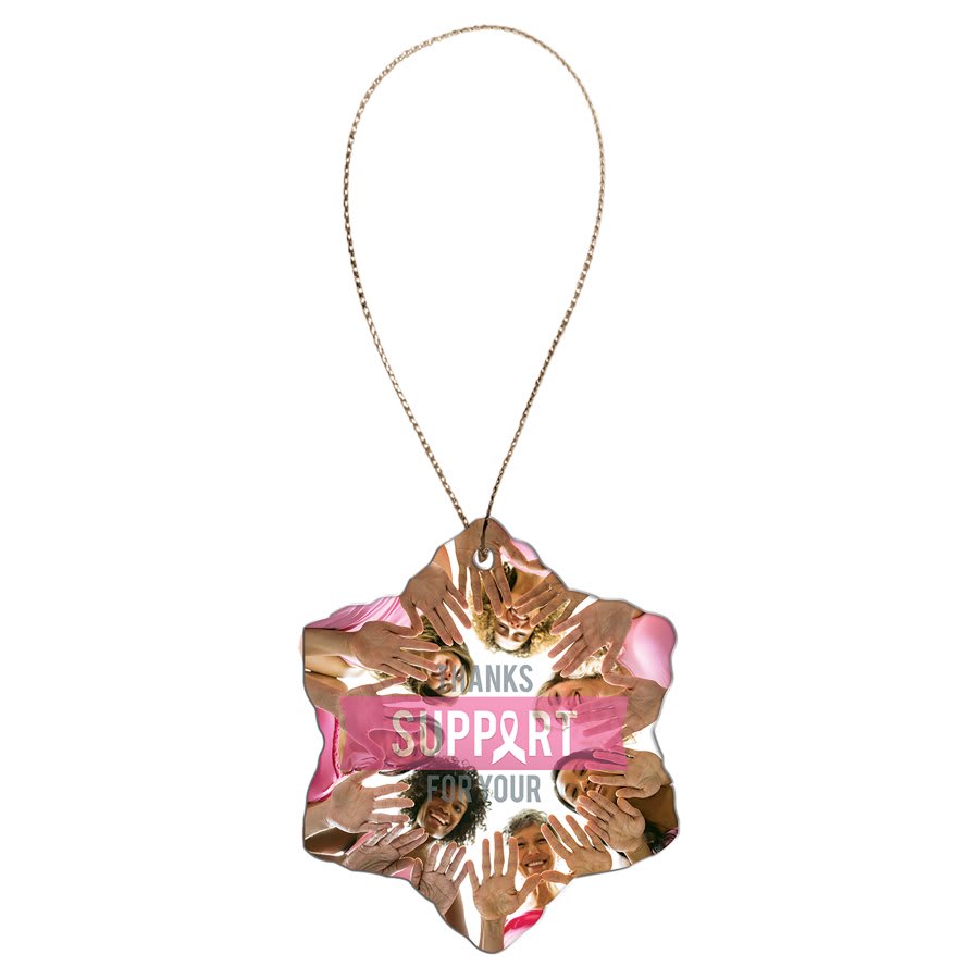 3" White Sublimatable Snowflake Ceramic Ornament