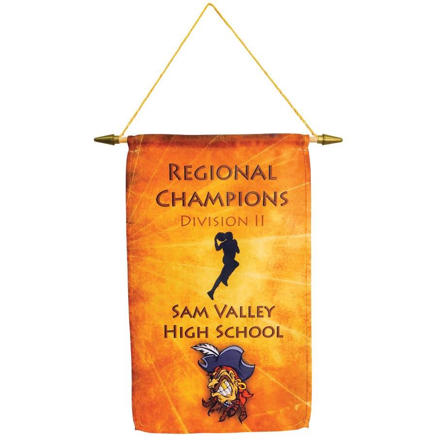 9 1/2" x 15 3/4" Sublimatable Banner with Hanging Cord