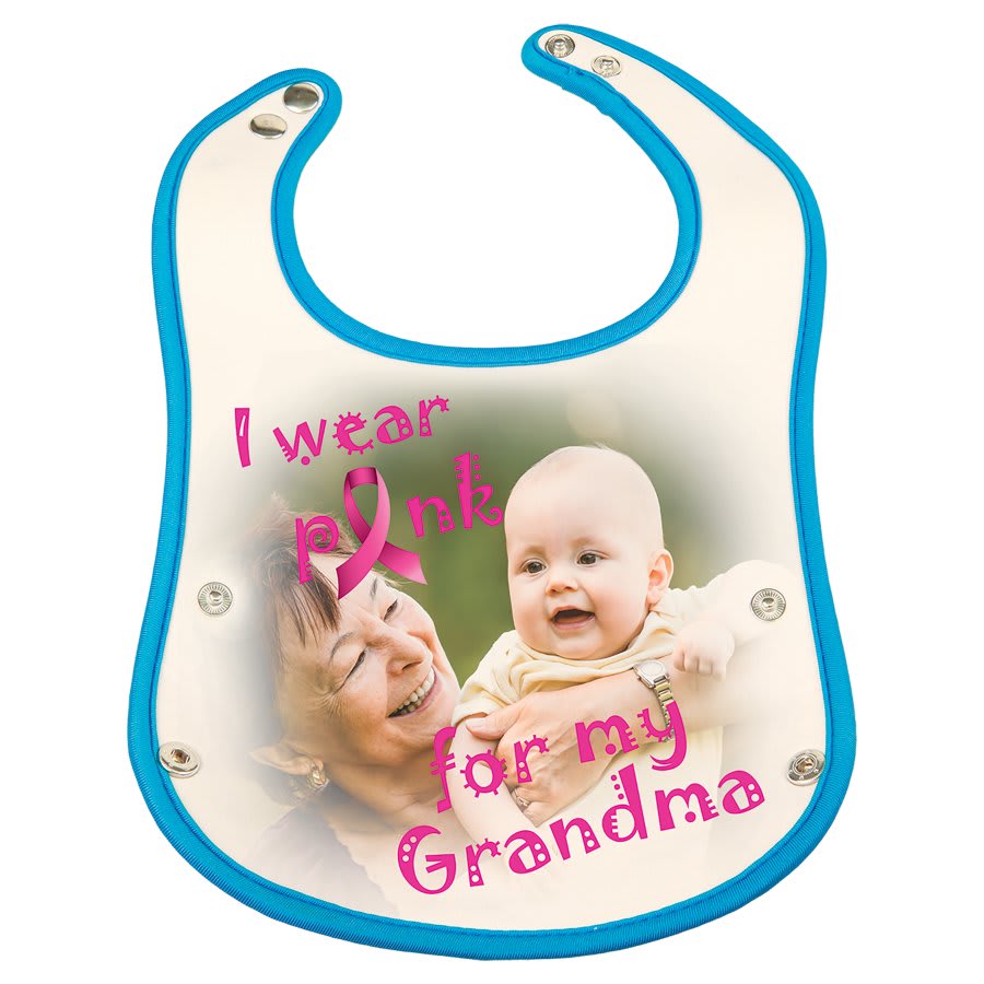 8" x 13" Blue Sublimatable Baby Bib