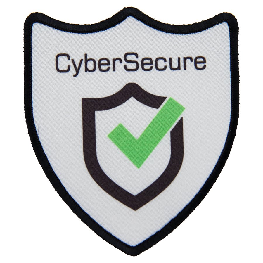 3" x 3 1/2" 3-Point Shield Sublimatable Patch with Adhesive & Black Border