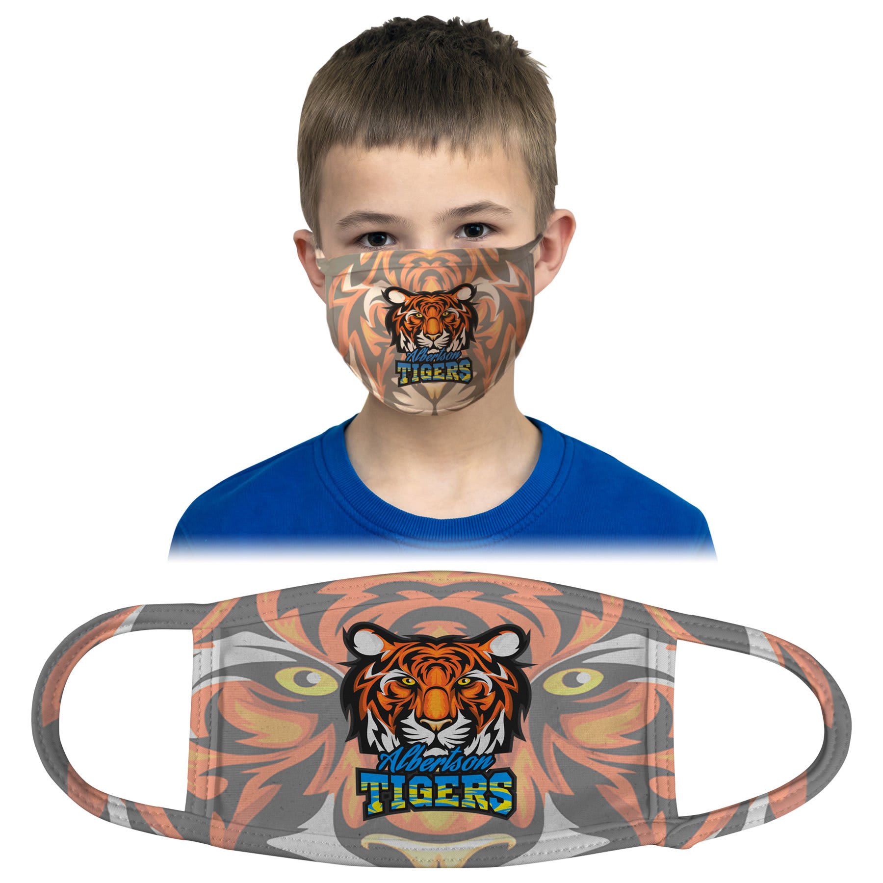 6" x 4" Child White Sublimatable Face Mask-Not For Medical Use