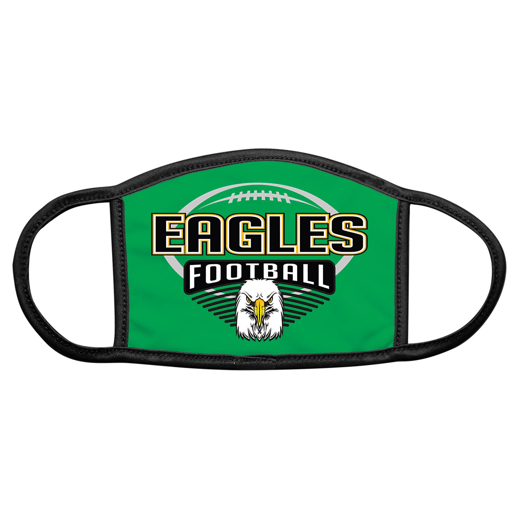 6" x 4" Small Sublimatable Face Mask With Nose Bridge & Black Trim & Ear Loops