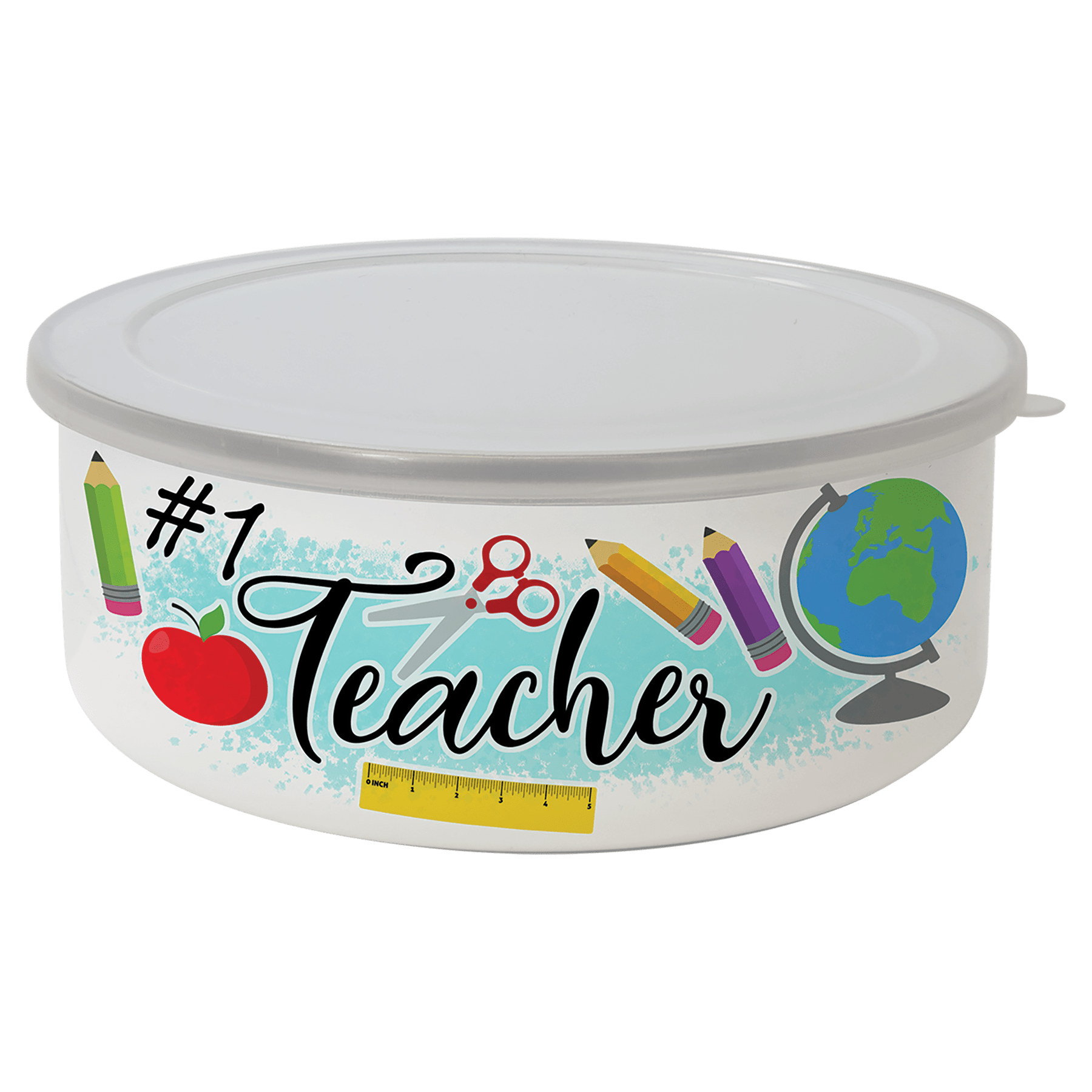 24 oz. Short Enamel Bowl with Lid