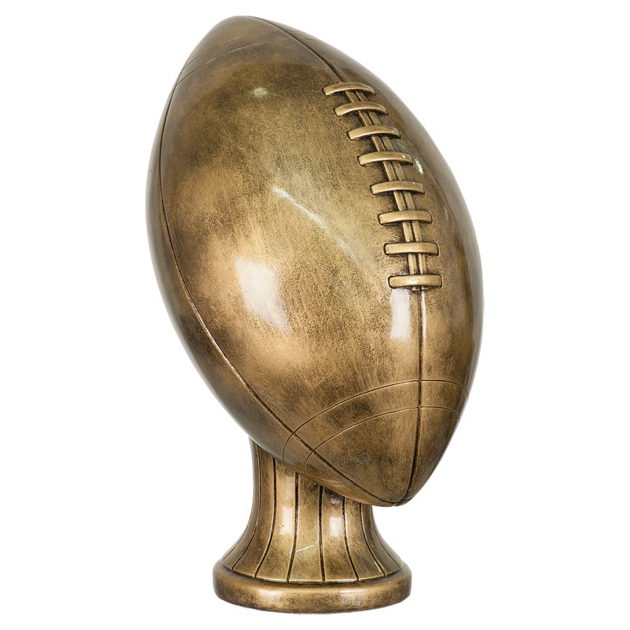 11" Antique Gold Football Resin