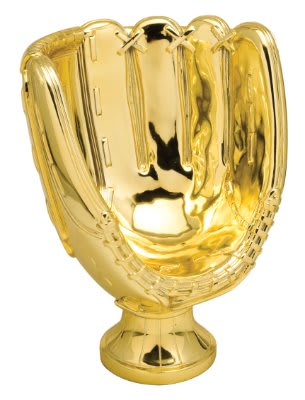 10 3/4" Gold Baseball/Softball Glove Resin