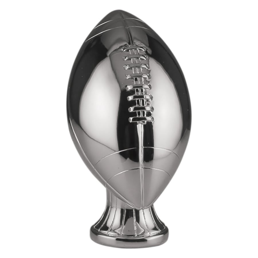 5 3/4" Silver Football Resin