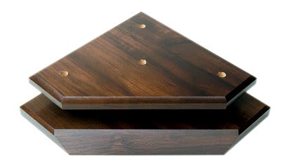 8 3/4" x 8 3/4" x 5/8" Cherry Finish 3-Post Lid