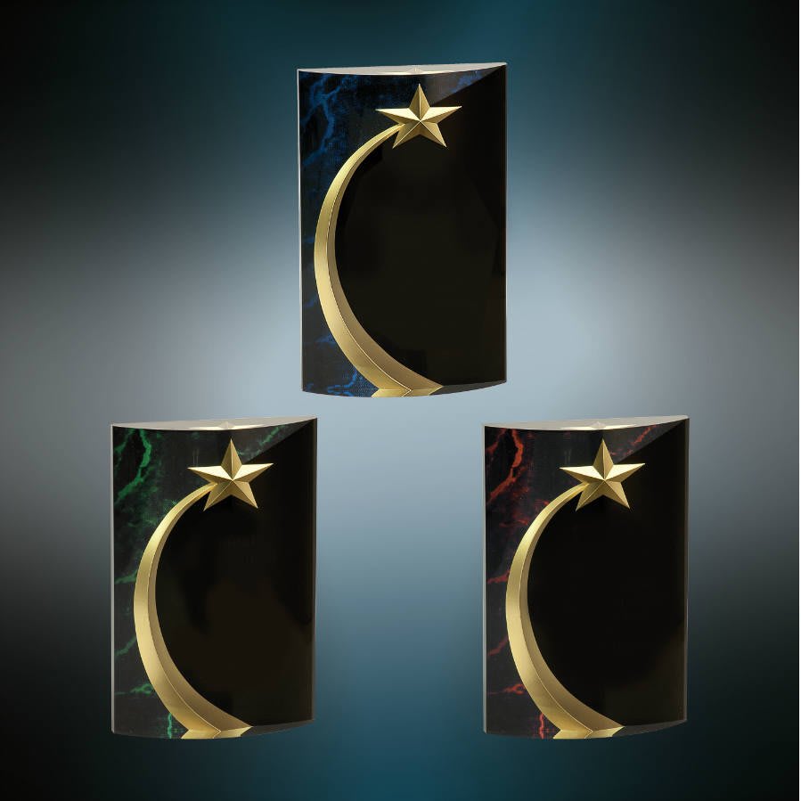 6 3/4" Rounded Shooting Star Acrylic Blank Sample Set